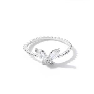 Simply Cute Crystal Butterfly Ring